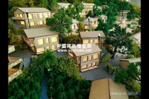 鄉伴攬樹山房建筑模型，展示沙盤模型
